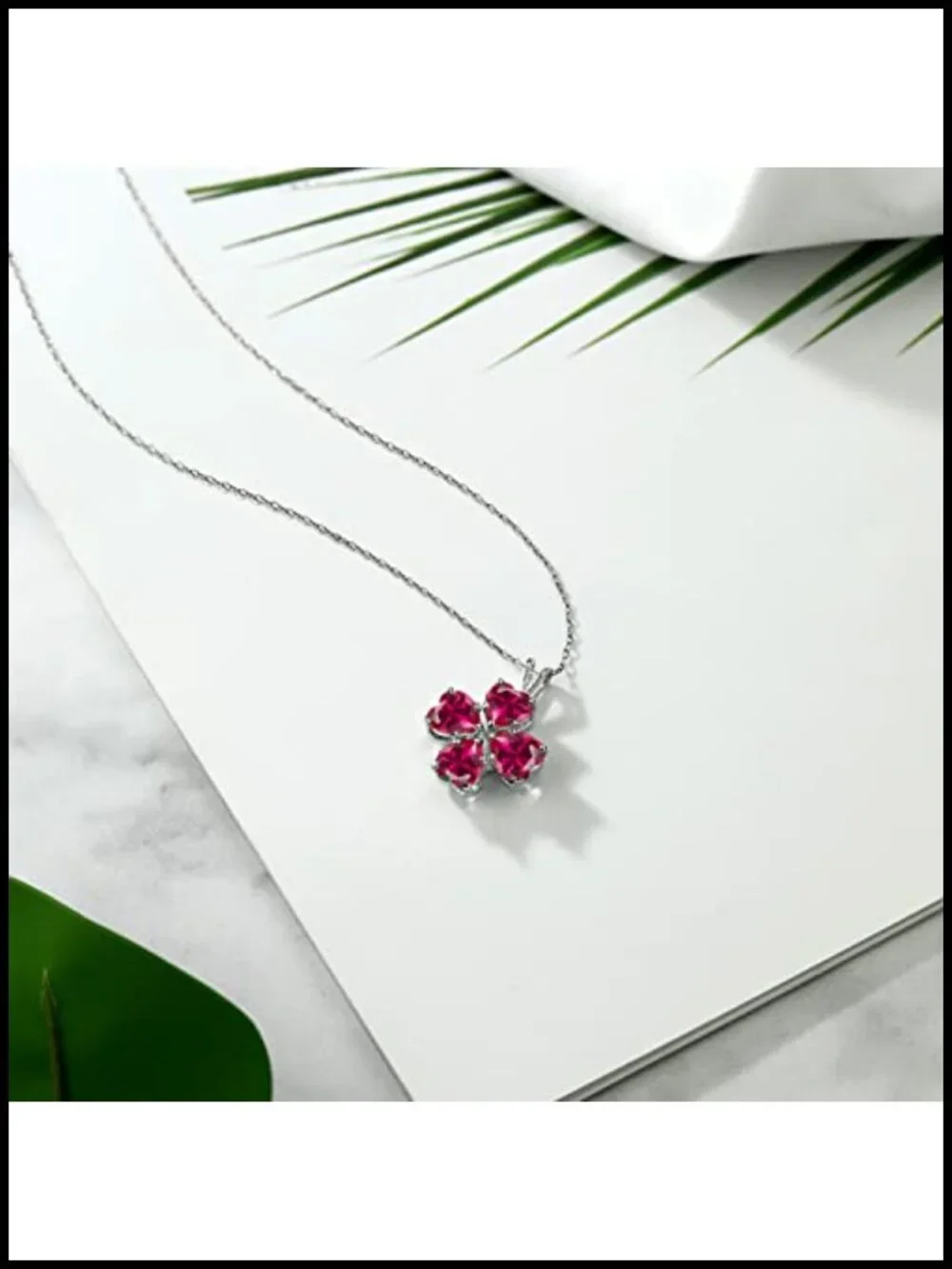 3.84 Cttw Heart Created Ruby Pendant Necklace Sterling Silver